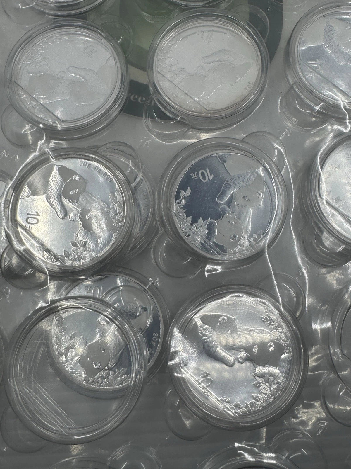 2023 China Panda 30 gram 10 Yuan 0.999 Silver BU Chinese Coin in Capsule