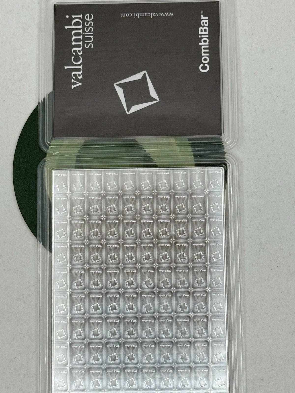 100 Gram Valcambi CombiBar Breakable 100 x 1 gram bars .999 Fine Silver