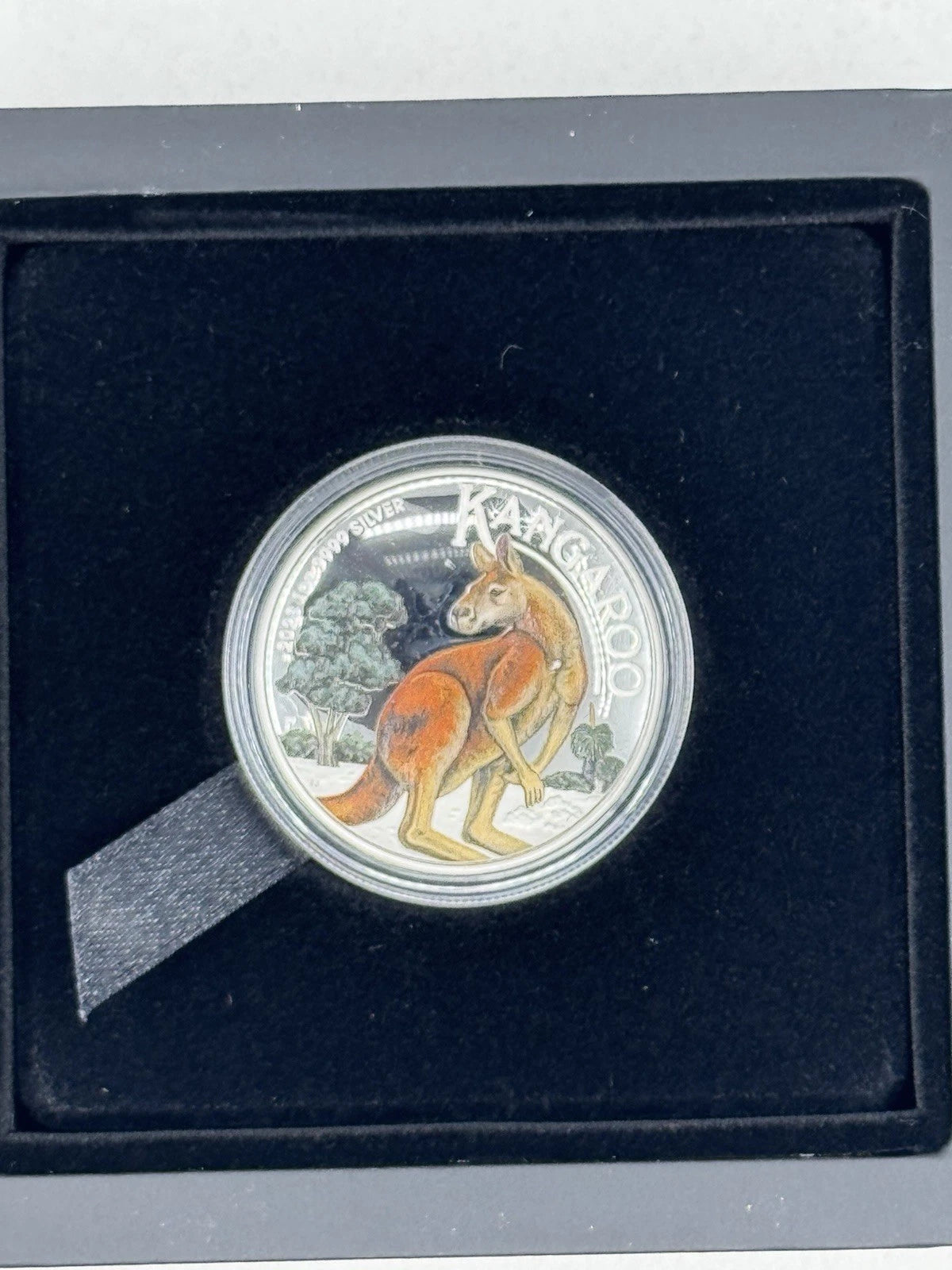 2023 Australia Kangaroo 1oz $1 Silver Proof Colorized High Relief Coin