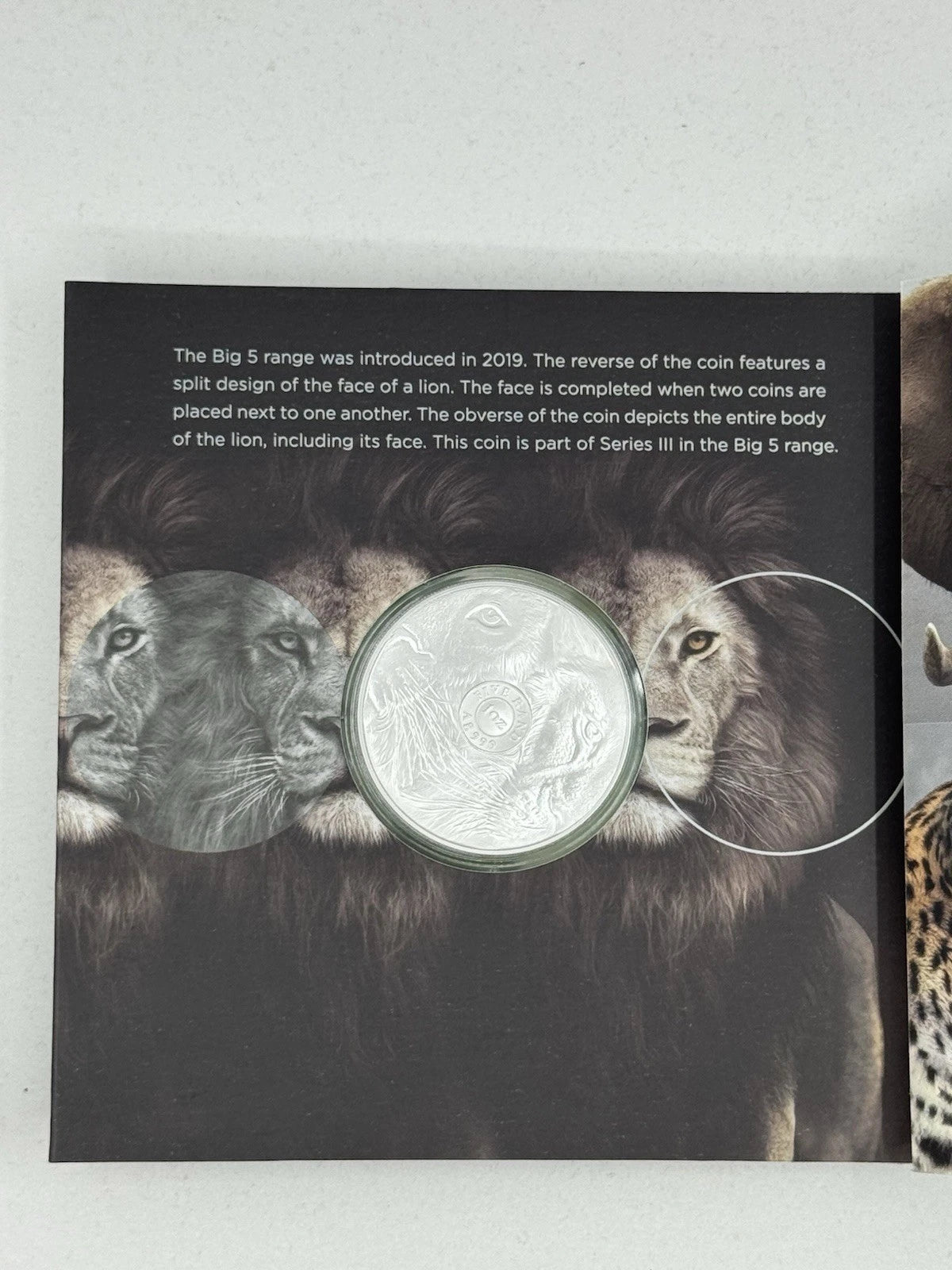 2025 South Africa 1 oz Silver Big 5 III Lion