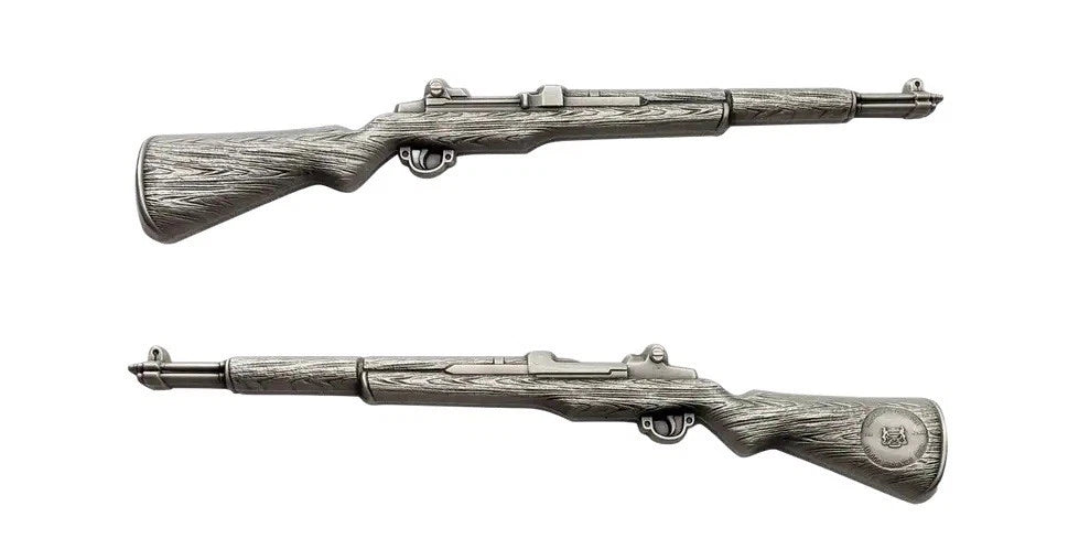 2025 Chad 10,000 Francs 2-oz Silver M1 Garand Rifle Antiqued Coin