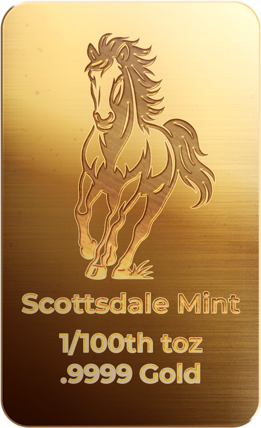 1/100 oz Gold Horse – Scottsdale Mint