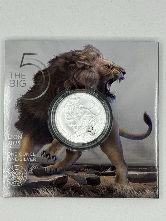 2025 South Africa 1 oz Silver Big 5 III Lion