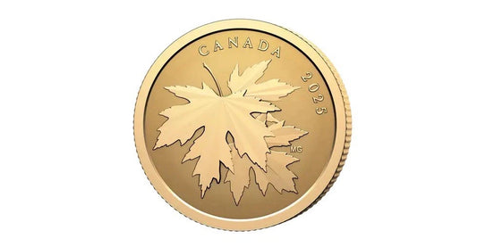 2025 Canada 1/4 Oz Gold Gleaming Maple Leaves Reverse Proof Coin NGC PF 70 Leaf