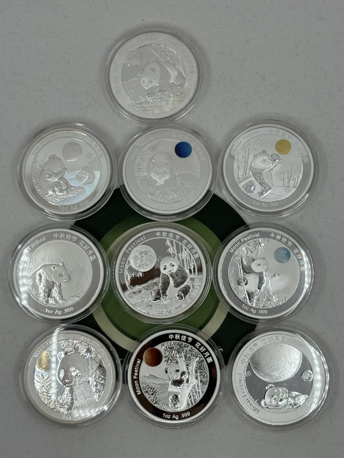 2025  1-Oz Silver Moon Festival Panda 10-Piece Legacy Proof Set (2015-2024 designs)