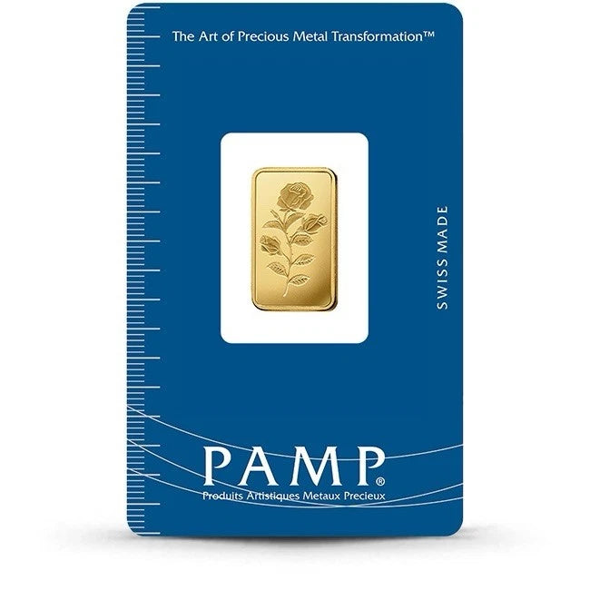 PAMP Suisse Rosa 2.5 gram .9999 Fine Gold Bar - Sealed Assay Card