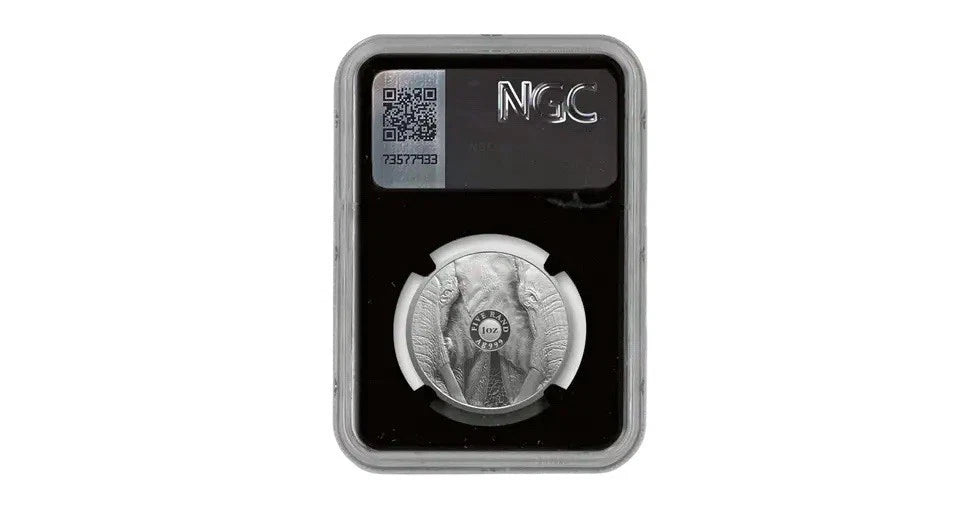 2024 1 oz South African Big 5 III Elephant NGC MS70 First Day Of Issue