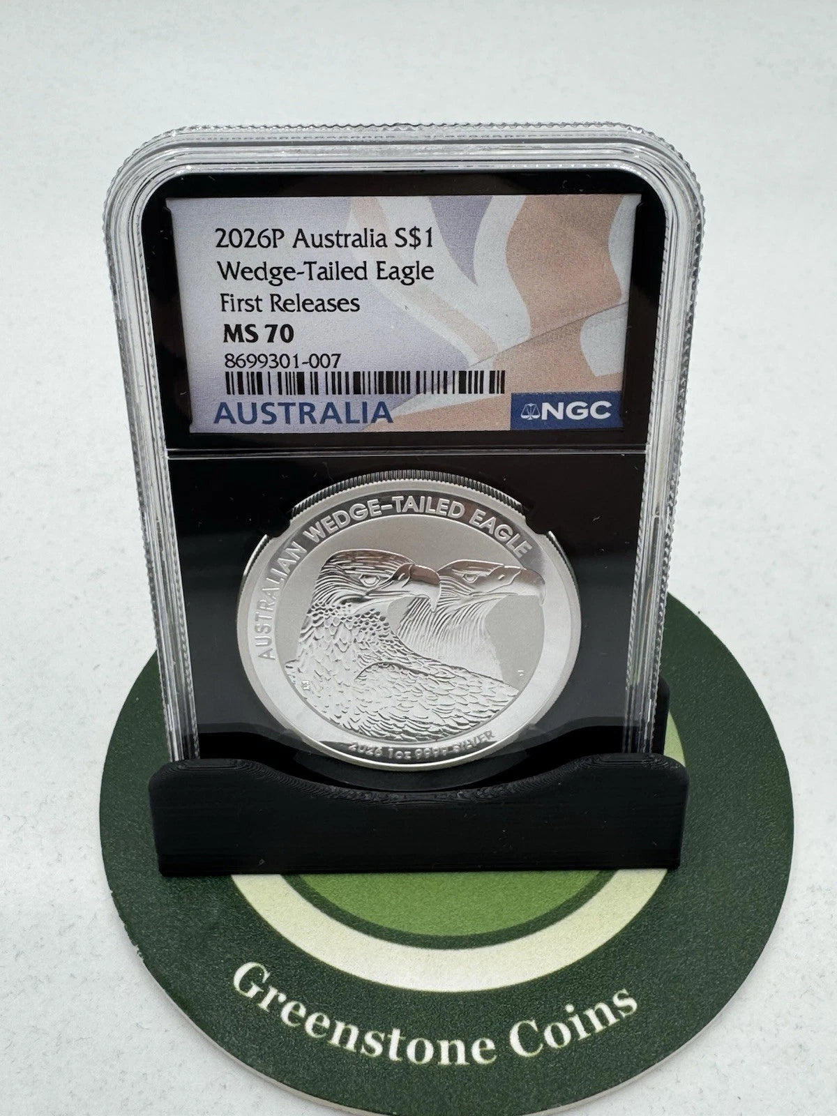 2026 Australia $1 1-Oz Silver Wedge-Tailed Eagle NGC MS70 First Releases Black