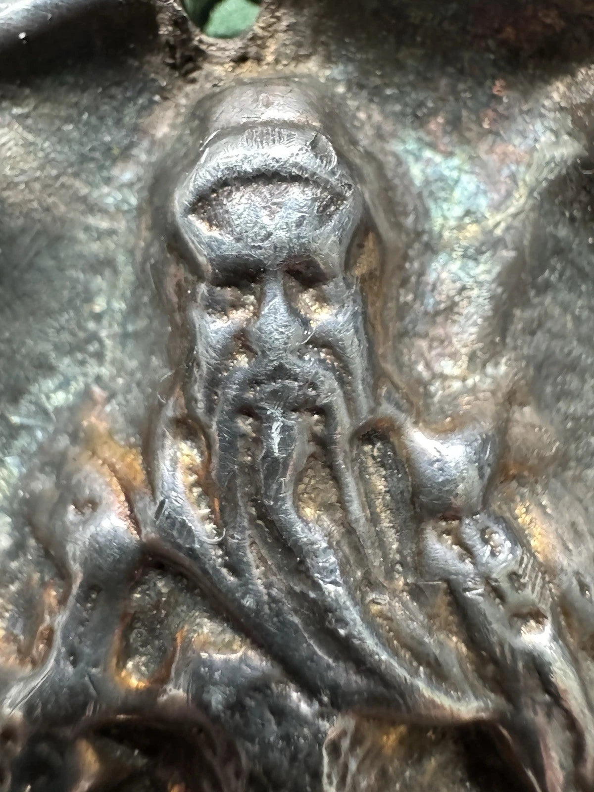Vintage Guan Gong Wall Or Door Charm .999 Silver 3.82 Troy Oz