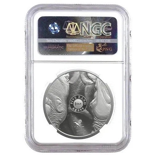 2025 South Africa 1-Oz Silver Big 5 III Rhino PROOF NGC PF70UC First Releases