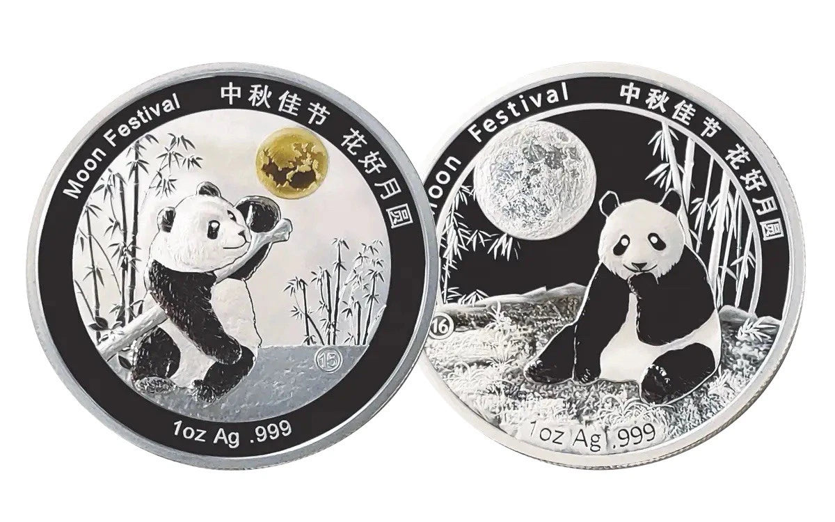 2025  1-Oz Silver Moon Festival Panda 10-Piece Legacy Proof Set (2015-2024 designs)