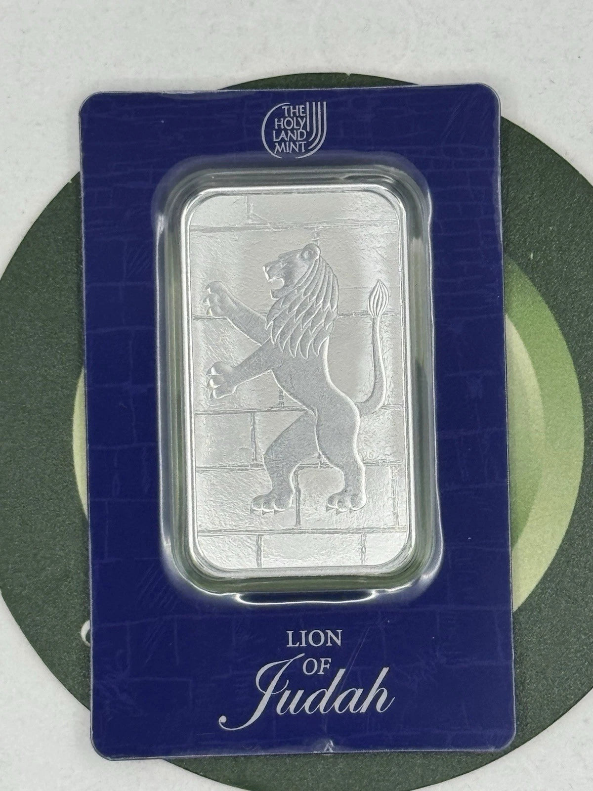 2025 Holy Land Mint Lion of Judah 1 oz Silver Bar In Assay Card