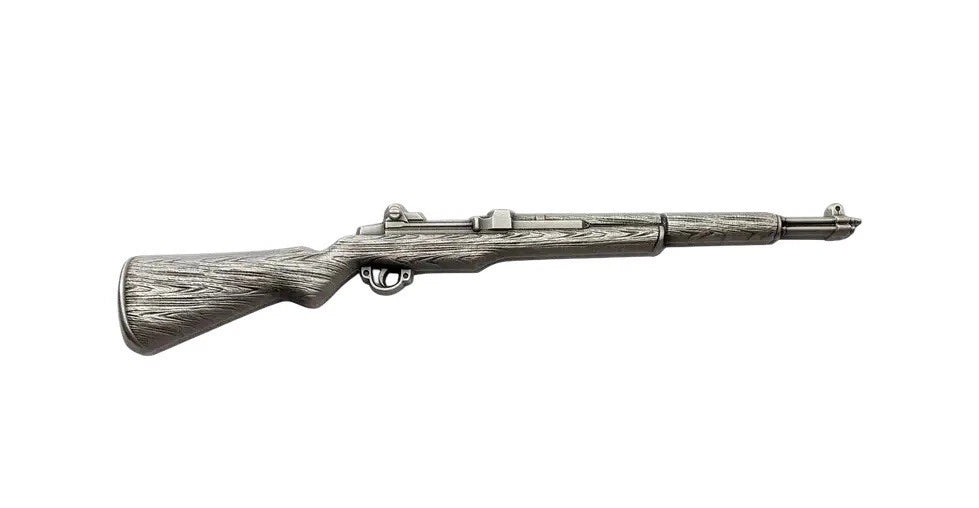 2025 Chad 10,000 Francs 2-oz Silver M1 Garand Rifle Antiqued Coin