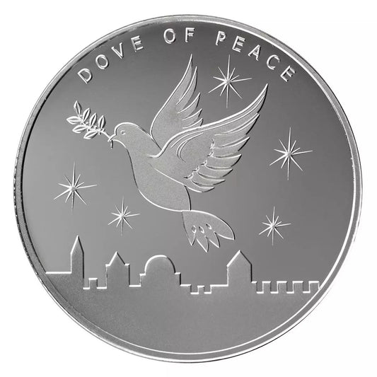 2026 1 oz Holy Land Mint Silver Dove Of Peace Round (BU) In Capsule