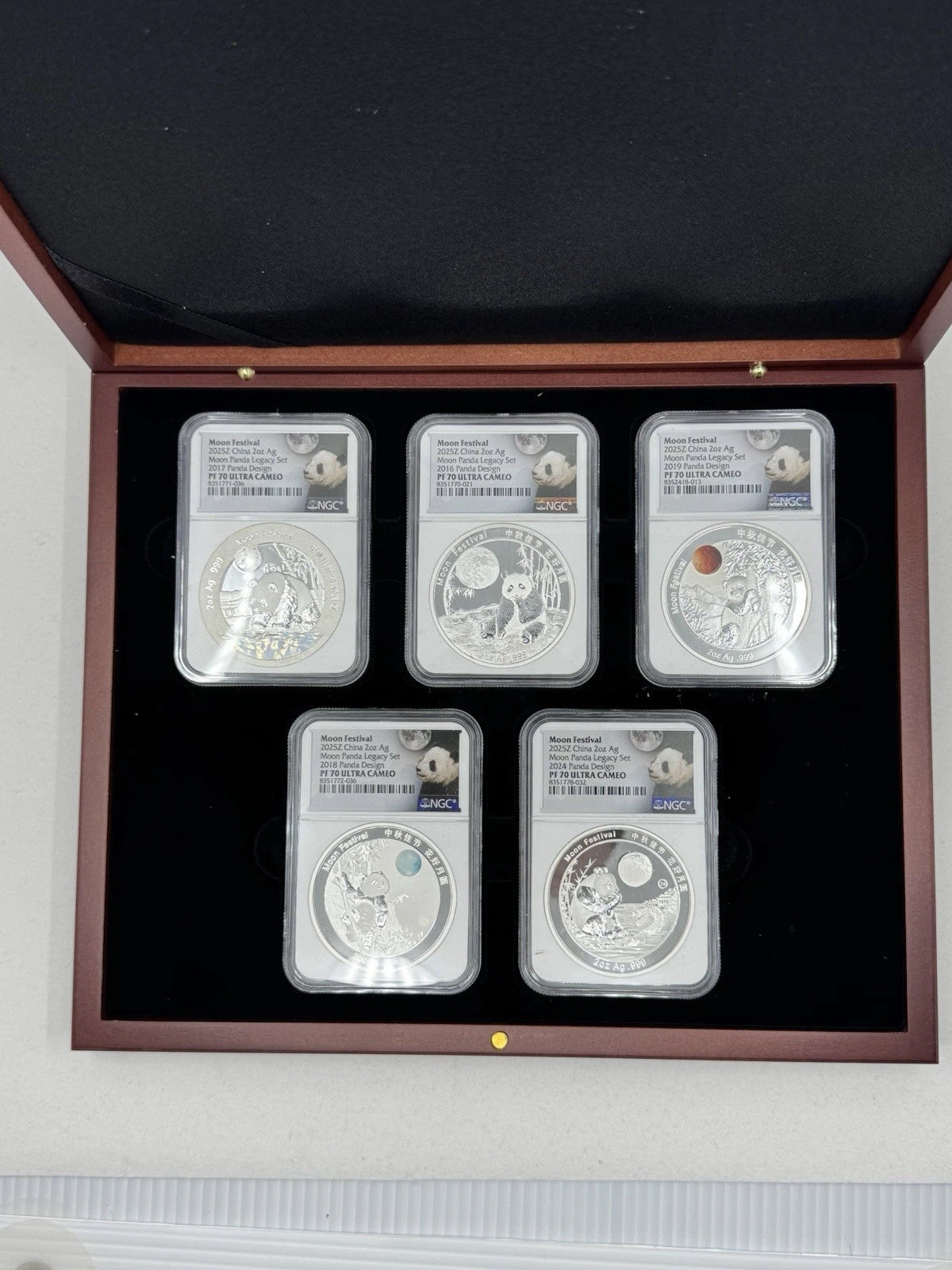 2025 2-Oz Silver Moon Festival Panda 10-Piece Legacy Proof Set NGC PF70UC