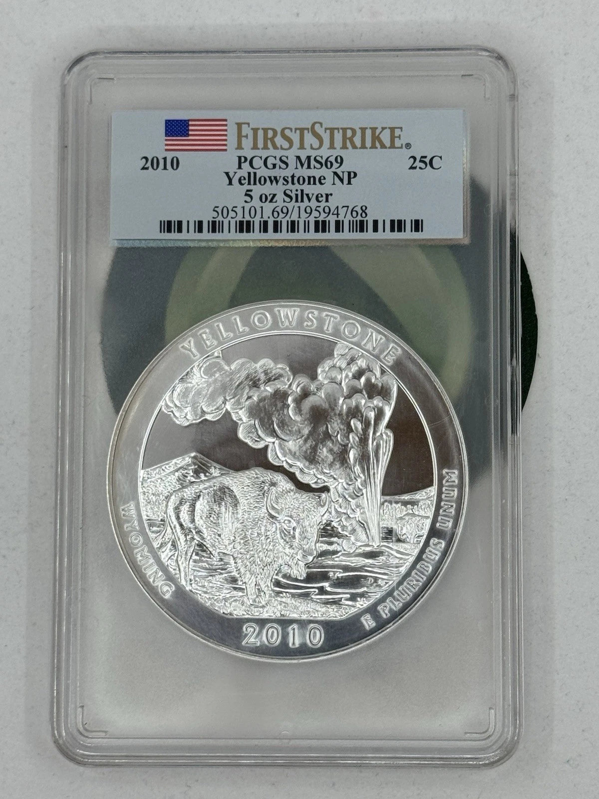 2010 Yellowstone America The Beautiful NGC MS69 First Strike 5 Oz Silver
