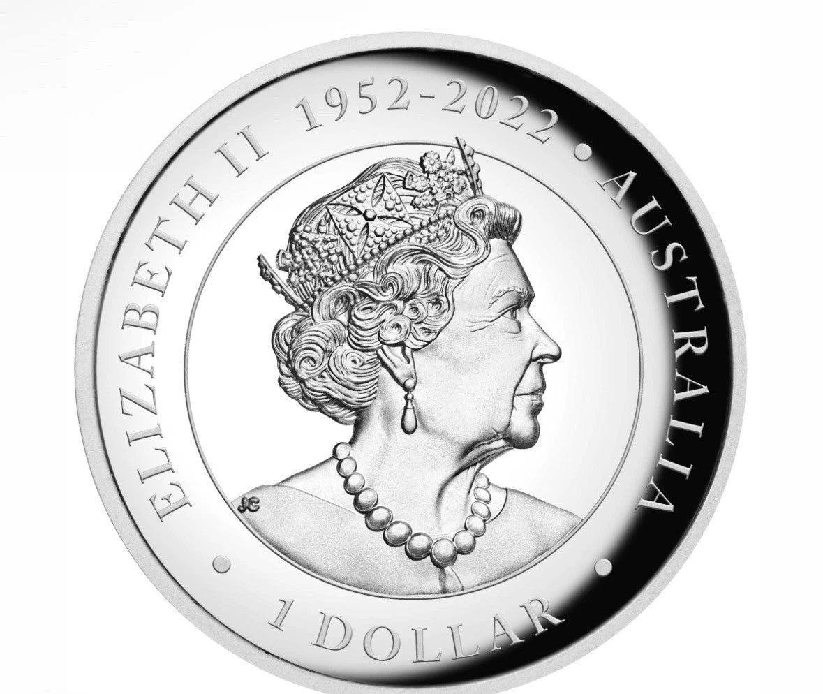 2023 Australia Kangaroo 1oz $1 Silver Proof Colorized High Relief Coin