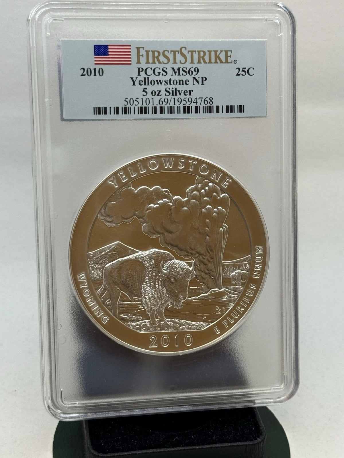 2010 Yellowstone America The Beautiful NGC MS69 First Strike 5 Oz Silver
