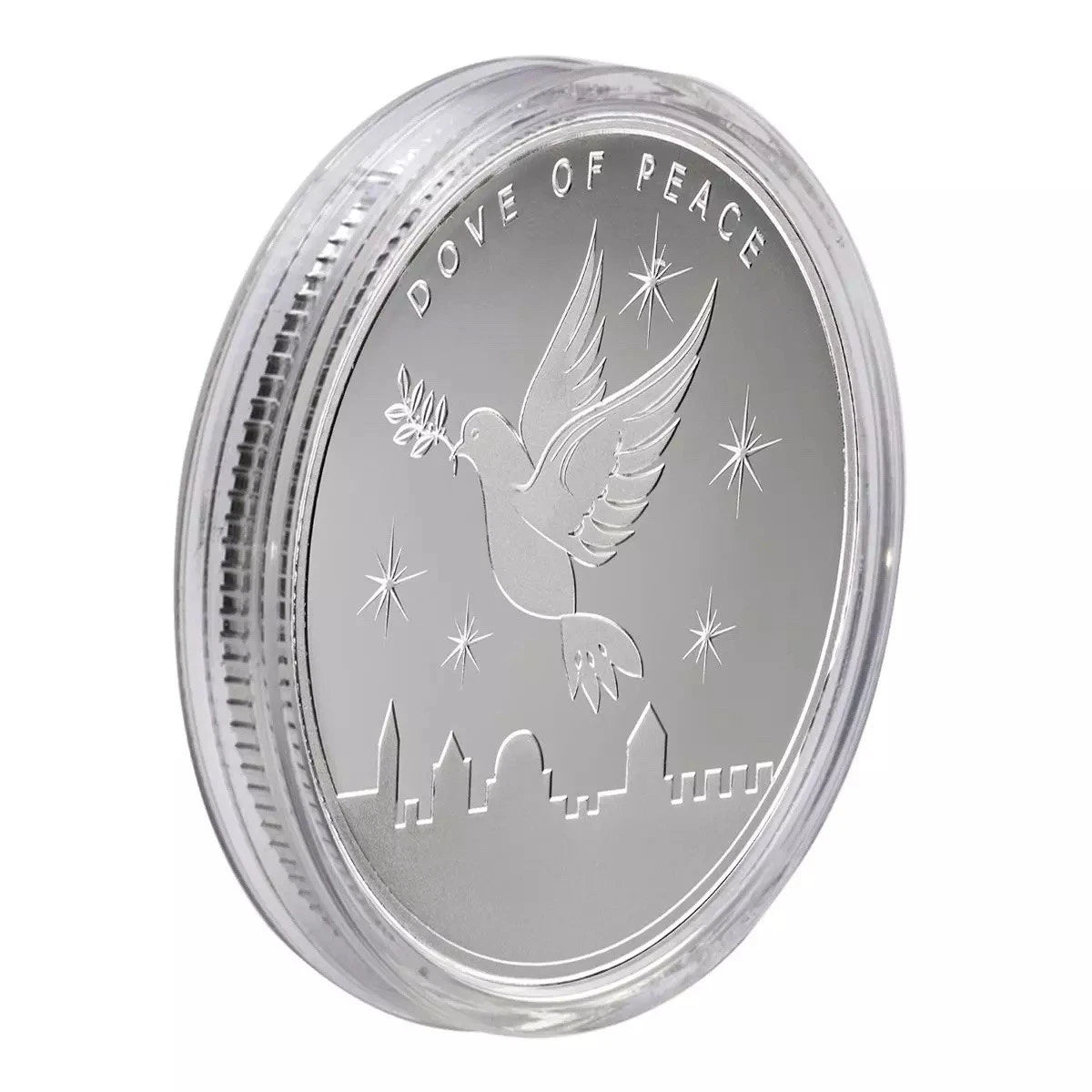 2026 1 oz Holy Land Mint Silver Dove Of Peace Round (BU) In Capsule
