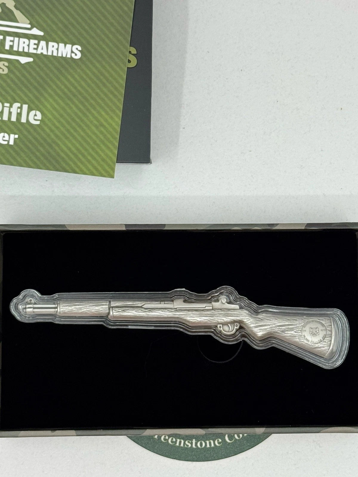 2025 Chad 10,000 Francs 2-oz Silver M1 Garand Rifle Antiqued Coin