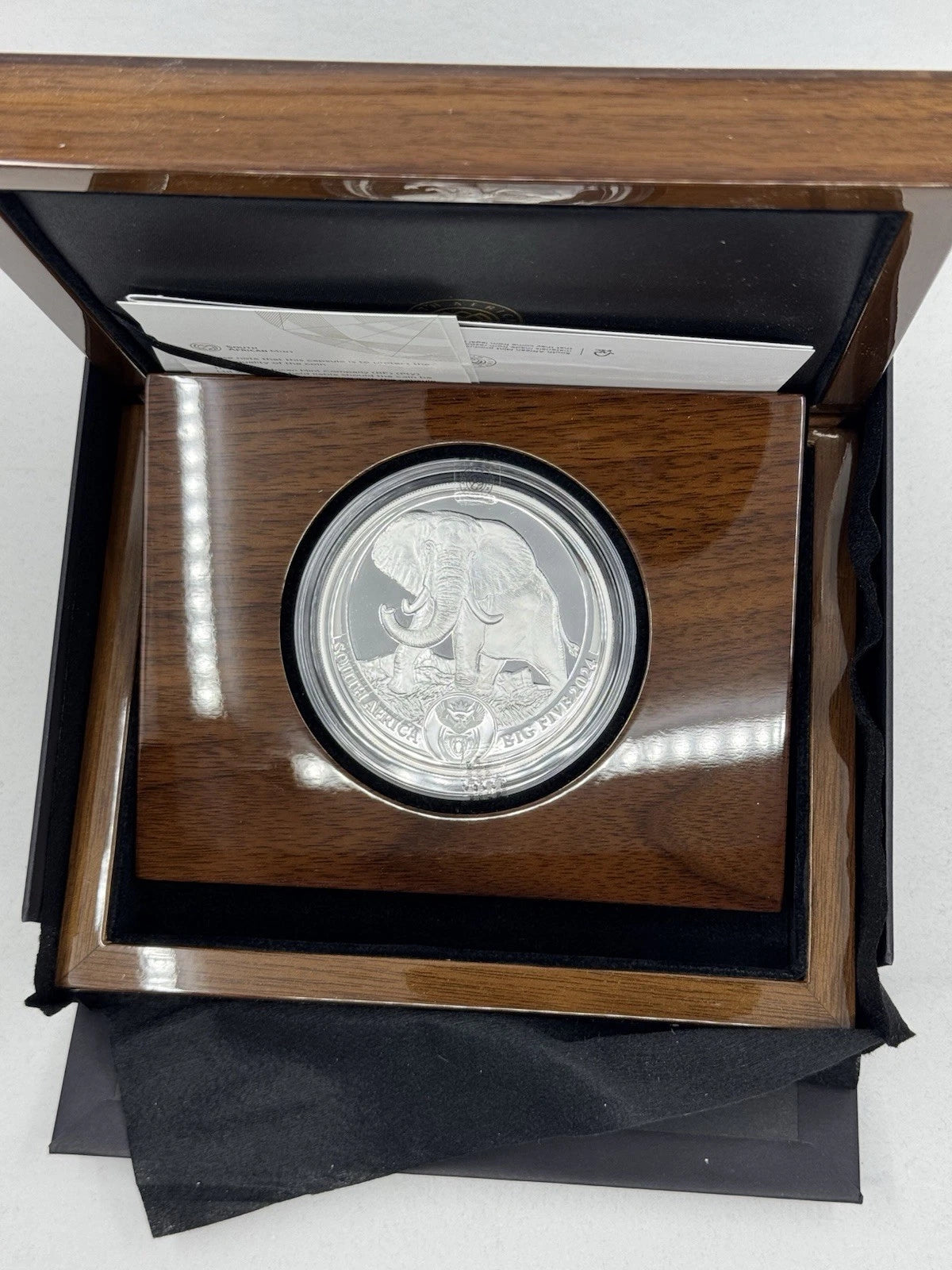 2025 5 oz South Africa Big Five Series III Elephant .999 Silver PROOF Coin OGP