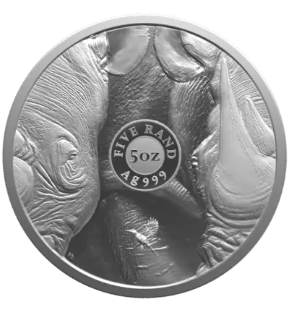 2025 5 oz South Africa Big Five Series III Rhino .999 Silver PROOF Coin OGP, COA