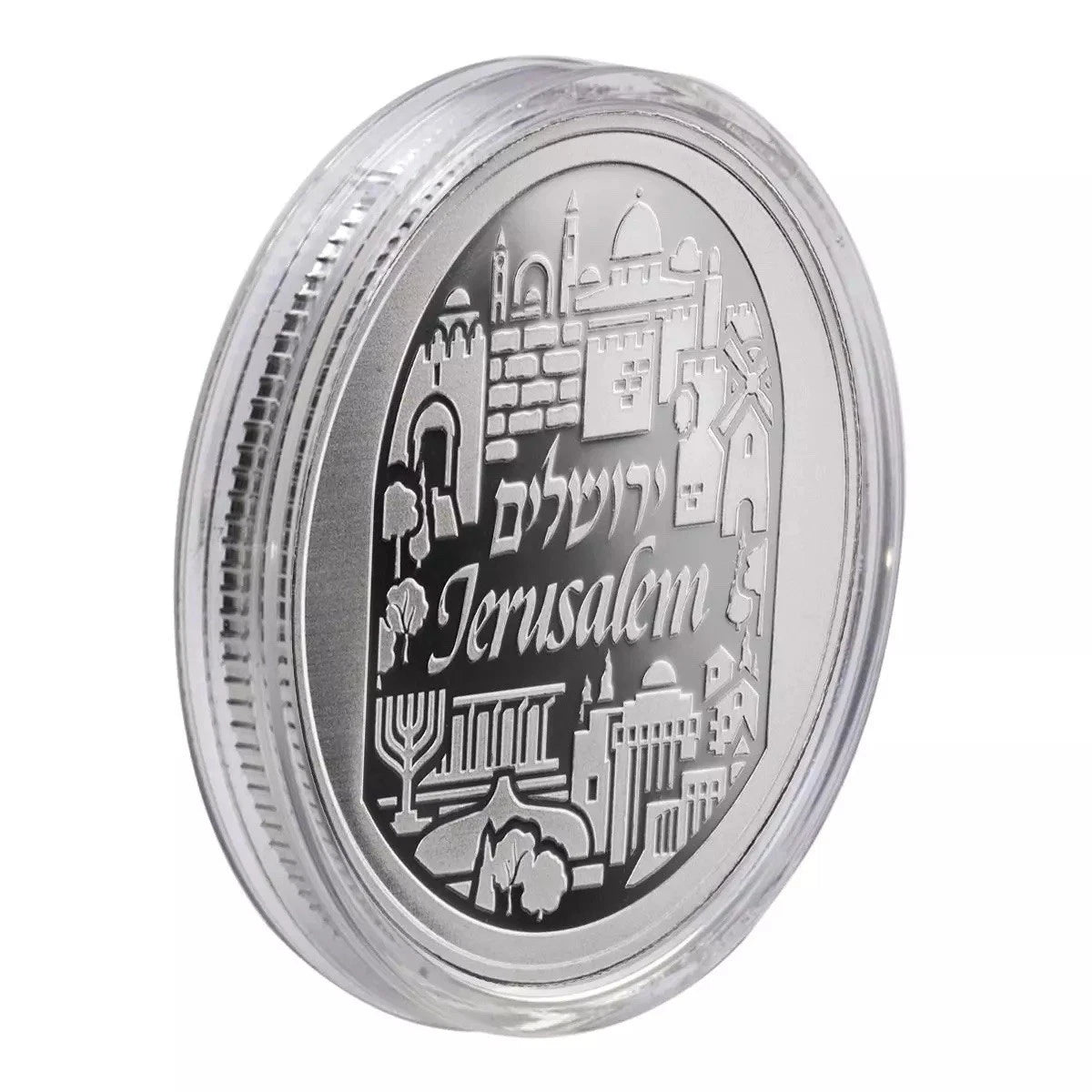2026 1 oz Holy Land Mint Silver Jerusalem Round (BU) In Capsule