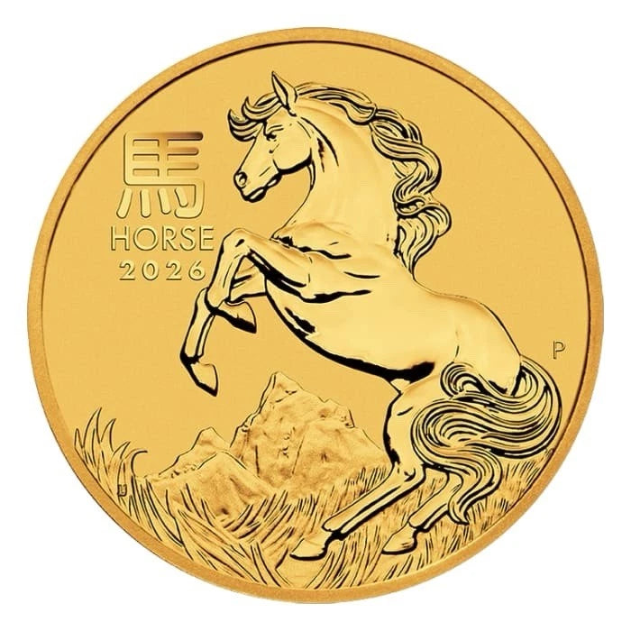 2026 Australia Perth Mint $5 1/20-Oz Gold Lunar Year Of The Horse BU In Capsule