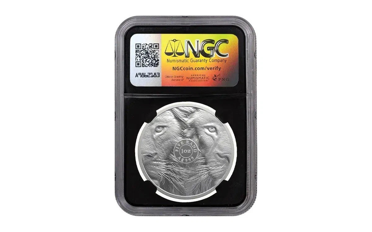 2025 South Africa 1 oz Silver Big 5 III Lion NGC MS70 First Day Of Issue